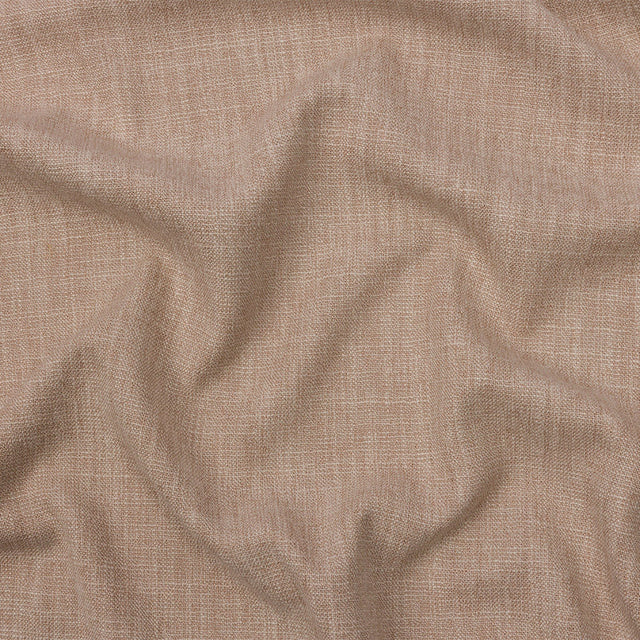 Soft Textured Recycled Polyester Drapery Woven - Oatmeal - British Imported