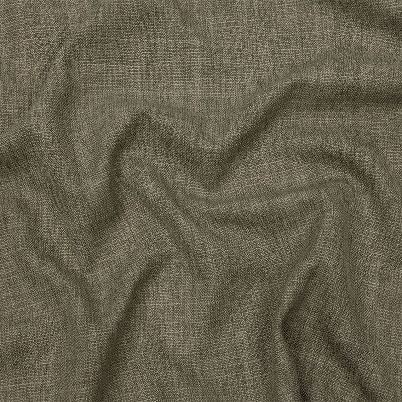 Soft Textured Recycled Polyester Drapery Woven - Olive - British Imported