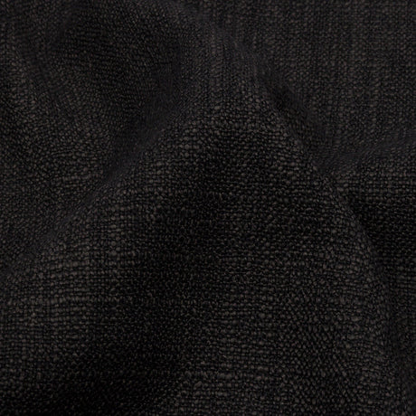Soft Textured Recycled Polyester Drapery Woven - Onyx - British Imported