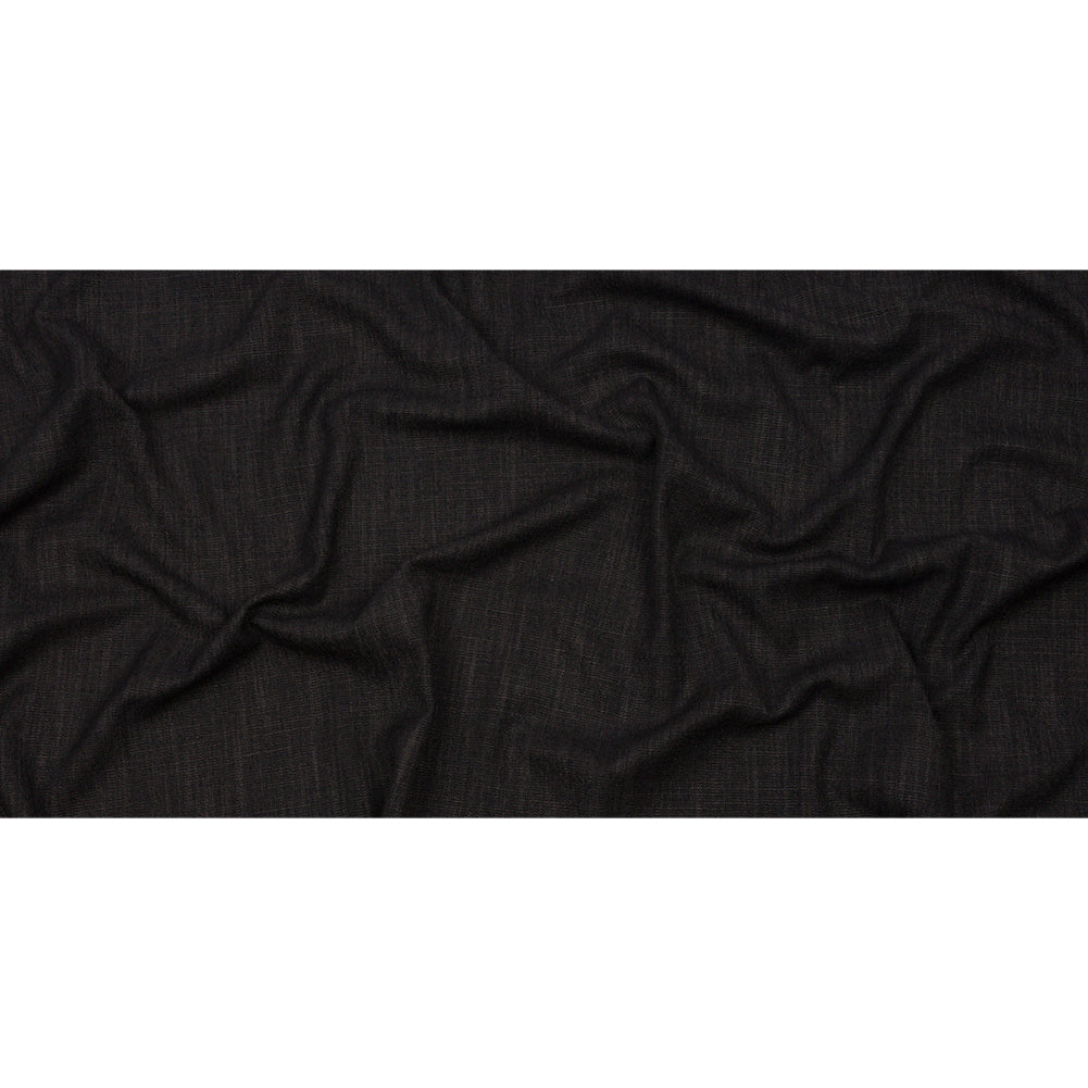 Soft Textured Recycled Polyester Drapery Woven - Onyx - British Imported