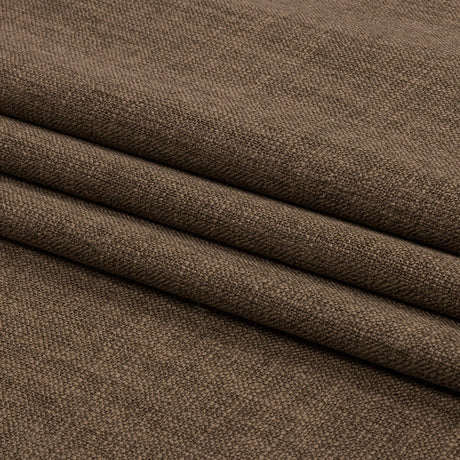 Soft Textured Recycled Polyester Drapery Woven - Otter - British Imported