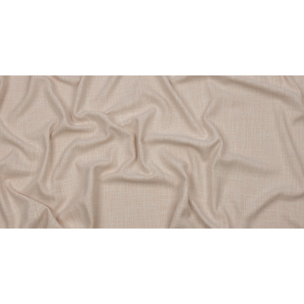 Soft Textured Recycled Polyester Drapery Woven - Oyster - British Imported