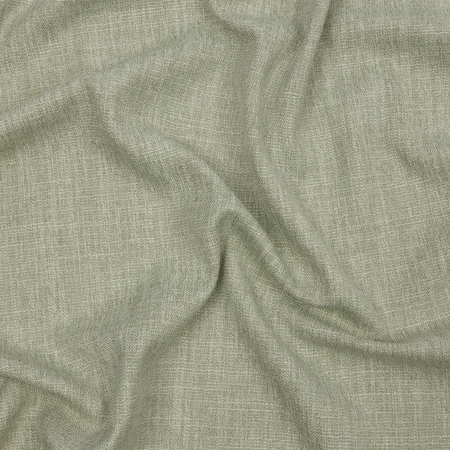 Soft Textured Recycled Polyester Drapery Woven - Pistachio - British Imported