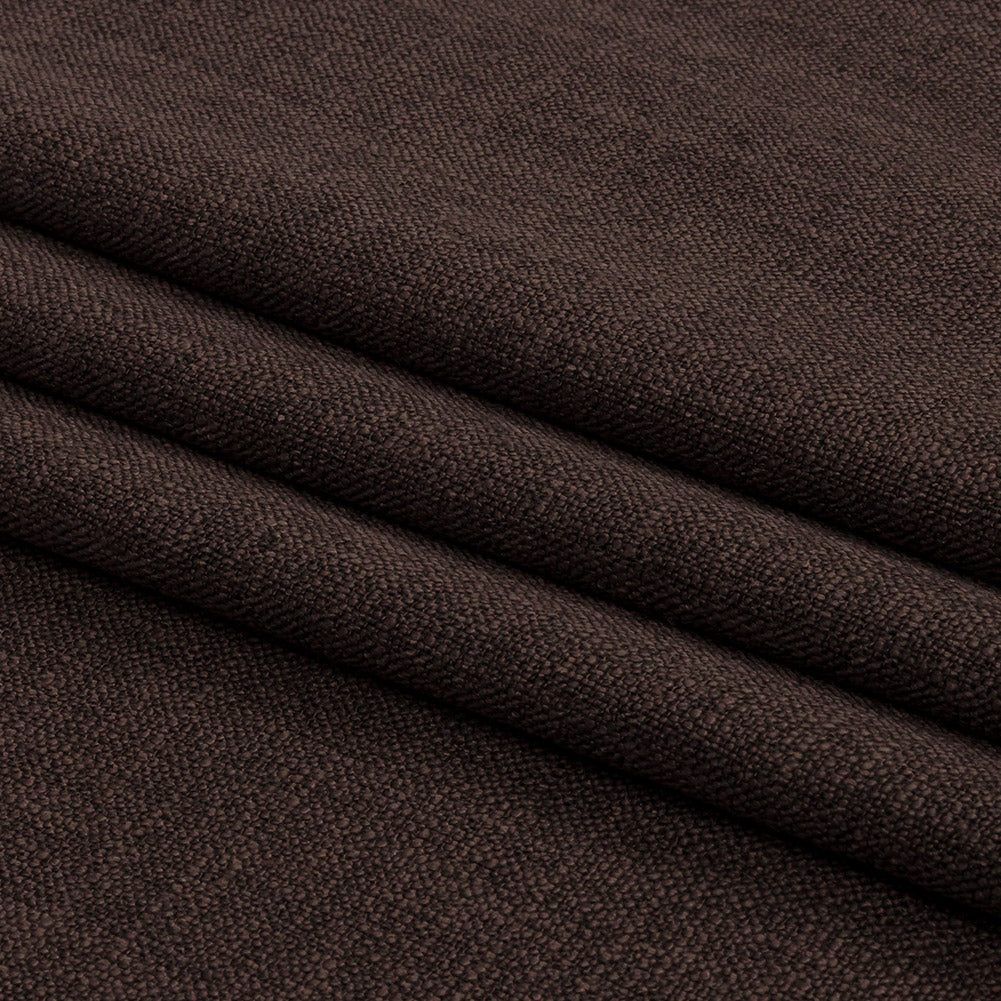 Soft Textured Recycled Polyester Drapery Woven - Praline - British Imported