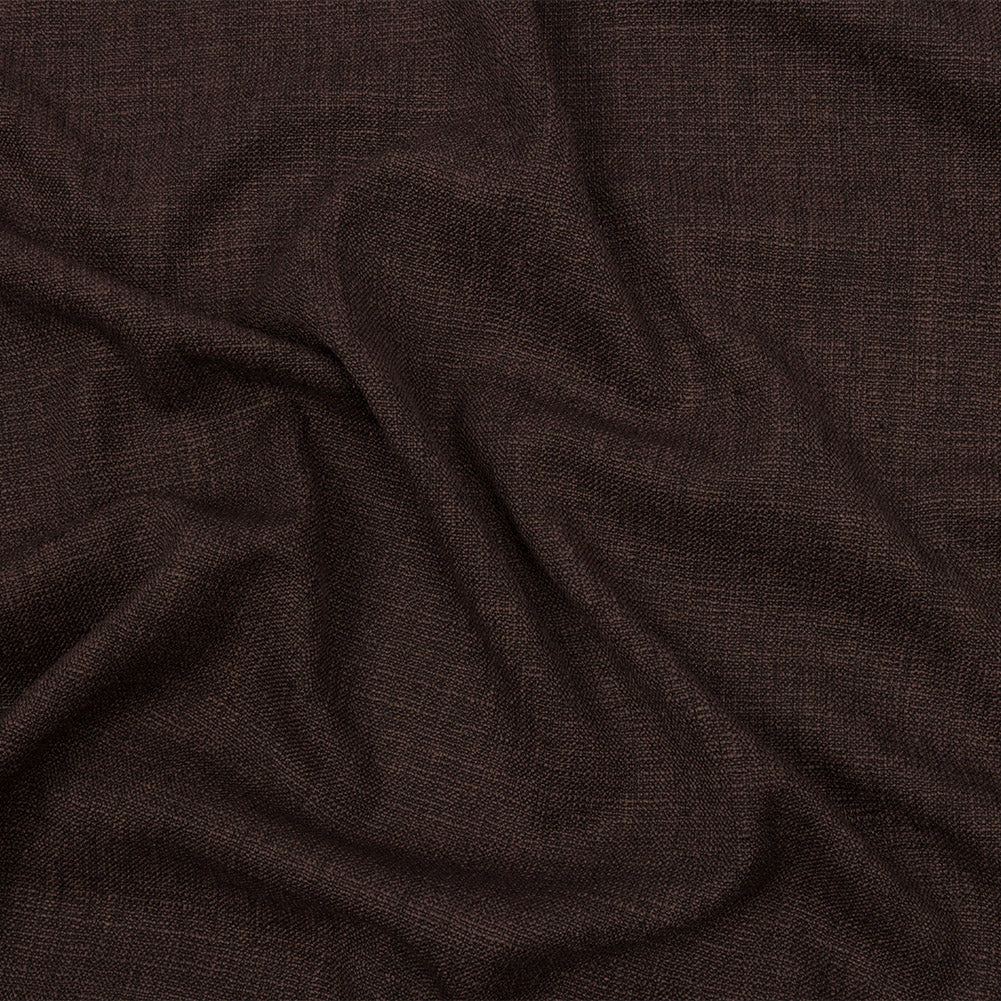 Soft Textured Recycled Polyester Drapery Woven - Praline - British Imported