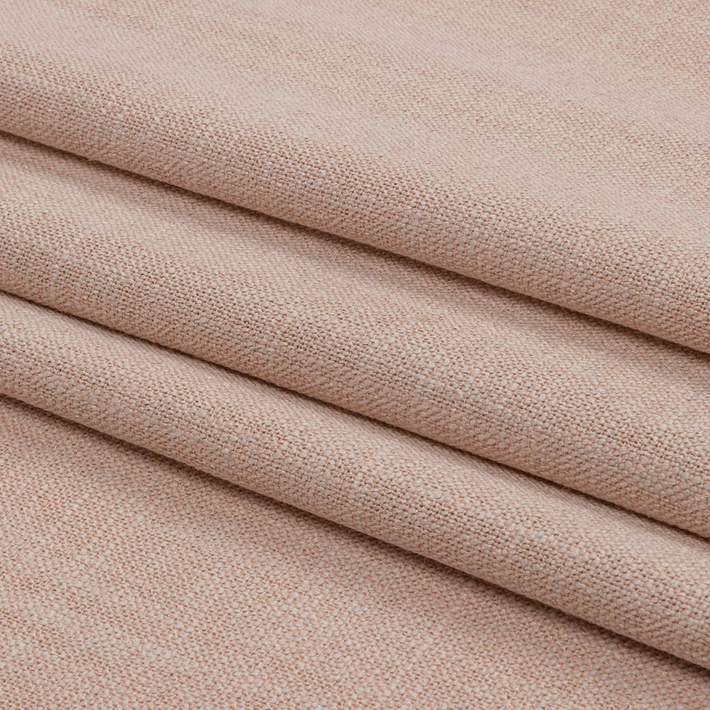 Soft Textured Recycled Polyester Drapery Woven - Shell - British Imported