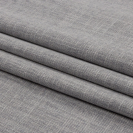 Soft Textured Recycled Polyester Drapery Woven - Silver - British Imported