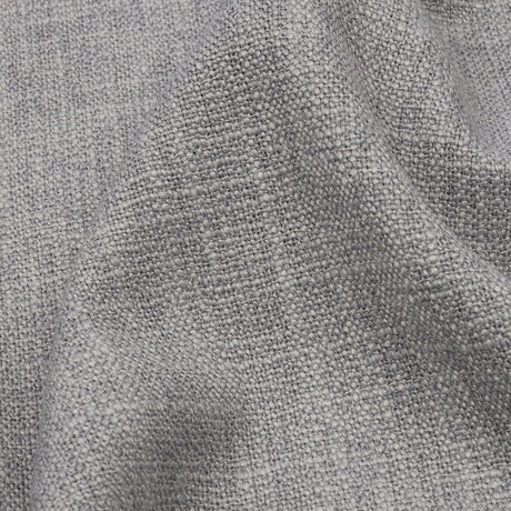 Soft Textured Recycled Polyester Drapery Woven - Silver - British Imported