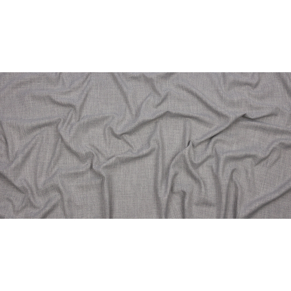 Soft Textured Recycled Polyester Drapery Woven - Silver - British Imported