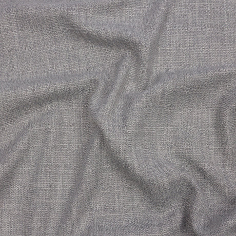 Soft Textured Recycled Polyester Drapery Woven - Silver - British Imported