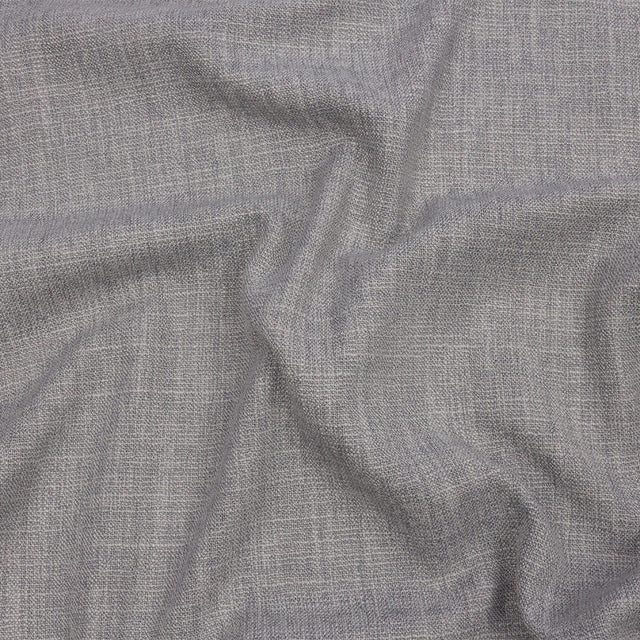 Soft Textured Recycled Polyester Drapery Woven - Silver - British Imported