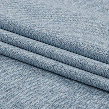 Soft Textured Recycled Polyester Drapery Woven - Sky - British Imported