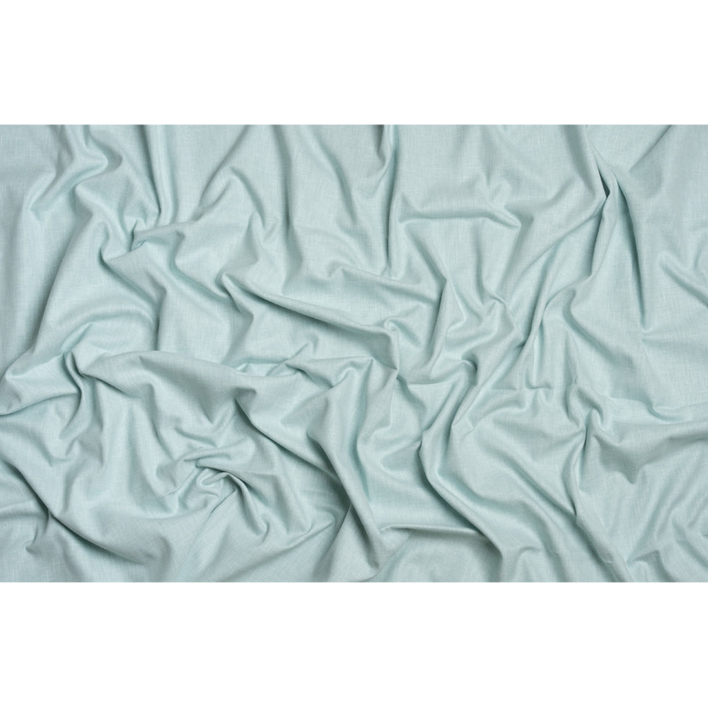 Slubbed Cotton and Polyester Woven - Duckegg - British Imported