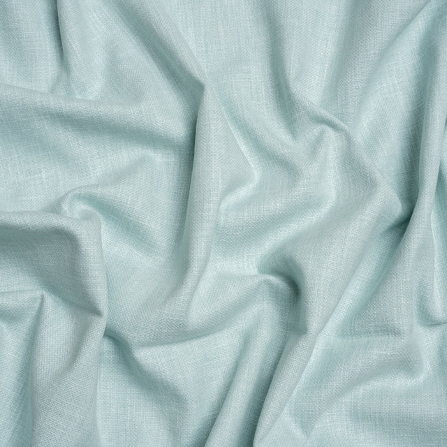 Slubbed Cotton and Polyester Woven - Duckegg - British Imported