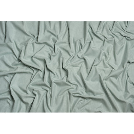 Slubbed Cotton and Polyester Woven - Gray Green - British Imported