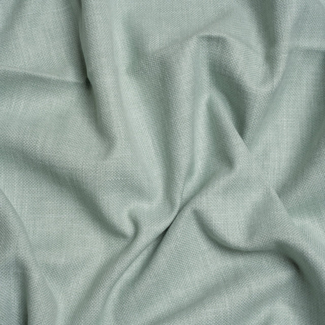 Slubbed Cotton and Polyester Woven - Gray Green - British Imported