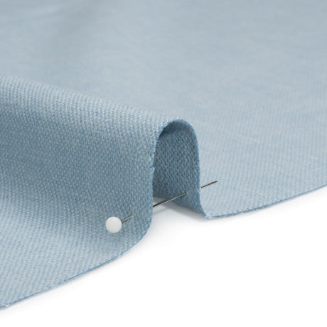 Slubbed Cotton and Polyester Woven - Pale Seaspray - British Imported