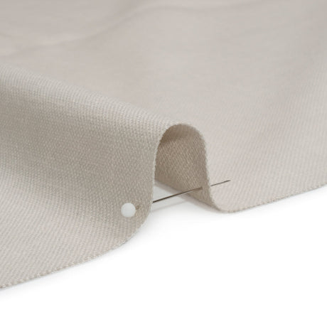 Slubbed Cotton and Polyester Woven - Silver - British Imported