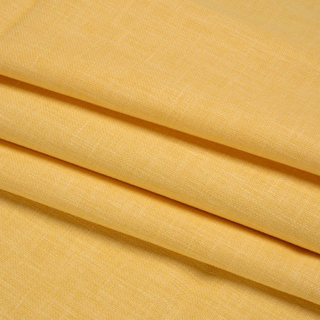 Slubbed Cotton and Polyester Woven - Sunshine - British Imported