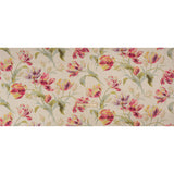 Viscose and Linen Drapery Woven Print - Cranberry Painting Flowers - British Imported