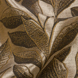 Metallic Drapery Jacquard - Ochre Lucent Leaves - British Imported