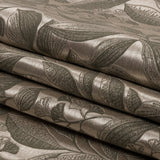 Metallic Drapery Jacquard - Pebble Lucent Leaves - British Imported