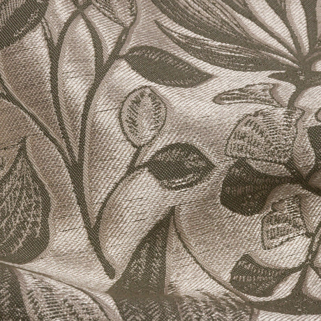 Metallic Drapery Jacquard - Pebble Lucent Leaves - British Imported