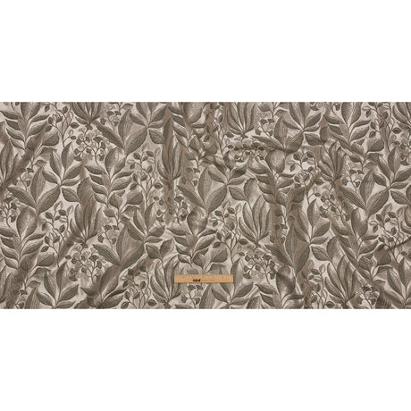 Metallic Drapery Jacquard - Pebble Lucent Leaves - British Imported