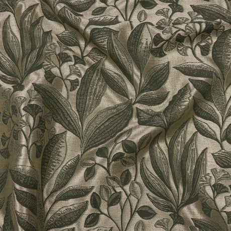 Metallic Drapery Jacquard - Sage Lucent Leaves - British Imported