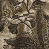 Metallic Drapery Jacquard - Truffle Lucent Leaves - British Imported