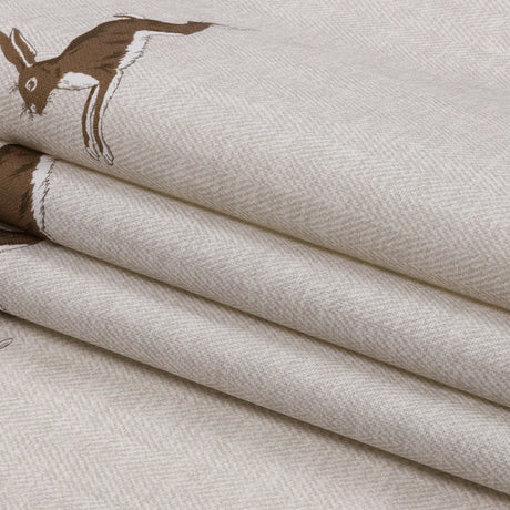 Cotton Canvas Print - Stone Running Hares - British Imported
