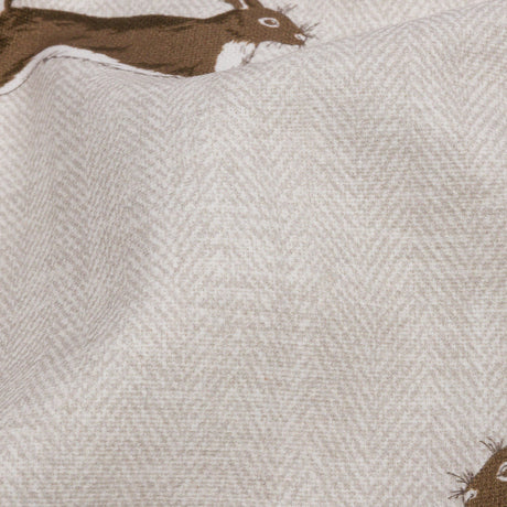 Cotton Canvas Print - Stone Running Hares - British Imported