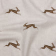 Cotton Canvas Print - Stone Running Hares - British Imported