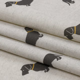 Cotton Canvas Print - Pebble Little Dogs - British Imported