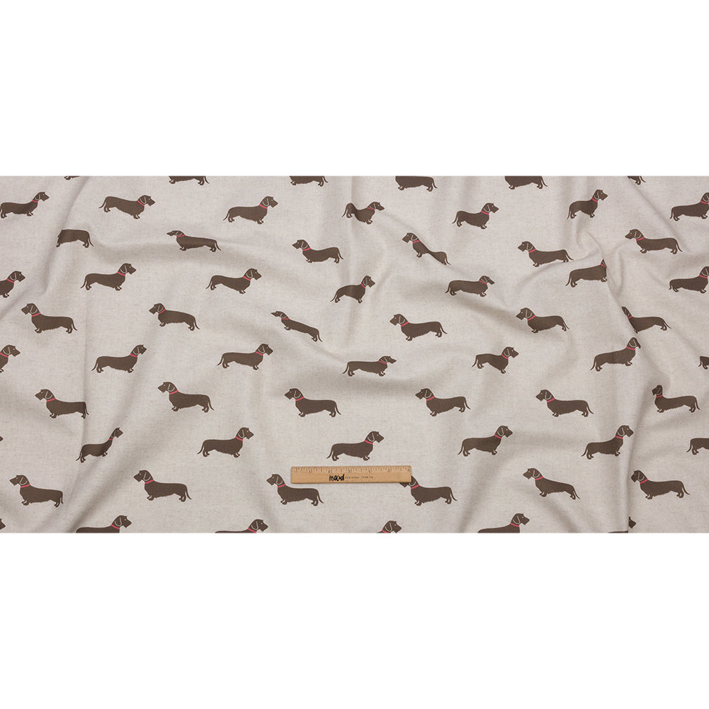Cotton Canvas Print - Stone Little Dogs - British Imported