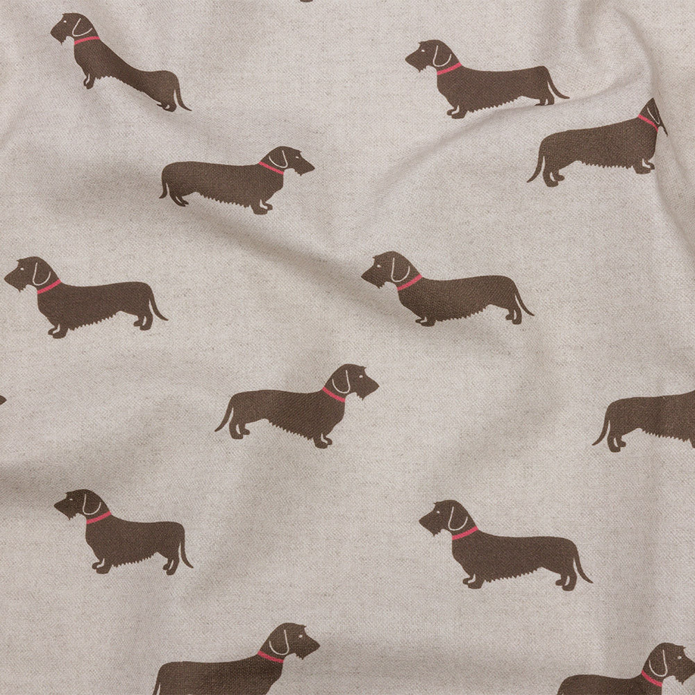 Cotton Canvas Print - Stone Little Dogs - British Imported