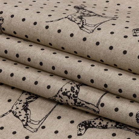 Cotton Canvas Print - Linen Dalmation Spots - British Imported