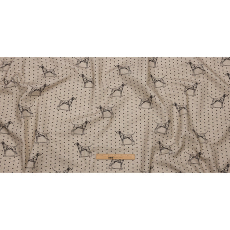 Cotton Canvas Print - Linen Dalmation Spots - British Imported