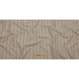 Slubbed Cotton and Polyester Woven - Indigo Striped - British Imported
