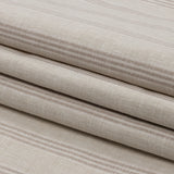 Slubbed Cotton and Polyester Woven - Linen Striped - British Imported