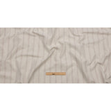 Slubbed Cotton and Polyester Woven - Linen Striped - British Imported