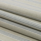 Slubbed Cotton and Polyester Woven - Sage Striped - British Imported
