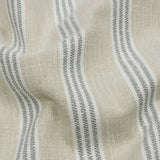 Slubbed Cotton and Polyester Woven - Sage Striped - British Imported