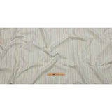 Slubbed Cotton and Polyester Woven - Sage Striped - British Imported