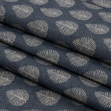 Cotton Canvas Print - Indigo Leaves - British Imported