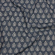 Cotton Canvas Print - Indigo Leaves - British Imported