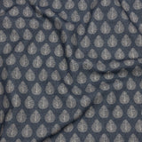 Cotton Canvas Print - Indigo Leaves - British Imported