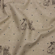 Cotton Canvas Print - Indigo Terriers and Polka Dots - British Imported