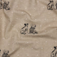 Cotton Canvas Print - Linen Terriers and Polka Dots - British Imported