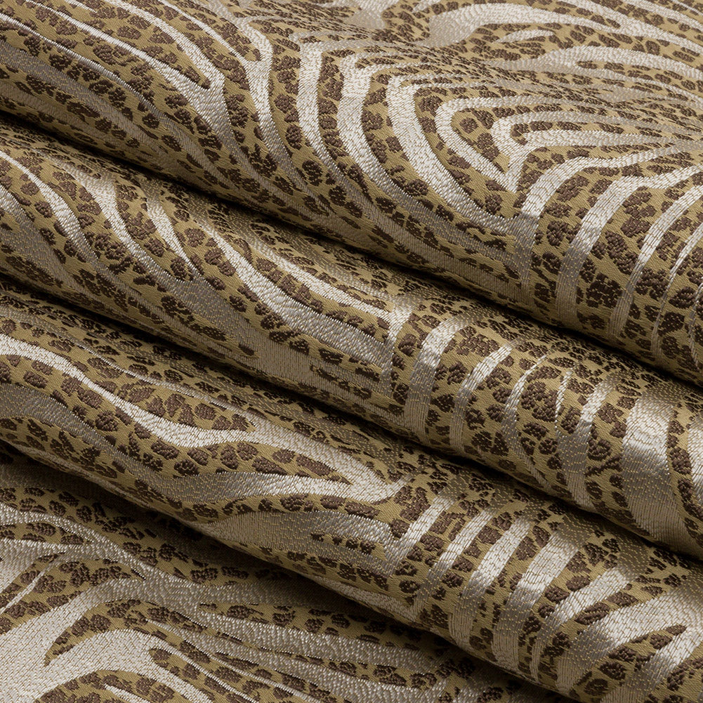 Drapery Jacquard - Jute Animal Stripes and Spots - British Imported